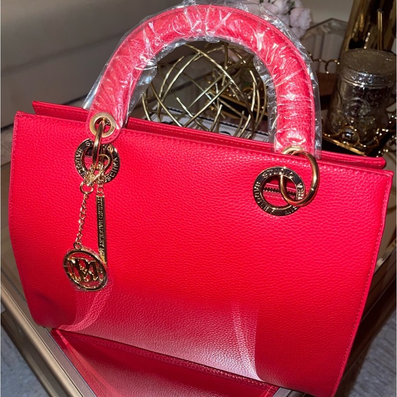 ✨Badgley Mishcka✨Medium Size Tote with Big Logo Eyelet in Red NWT - Picture 2 of 9